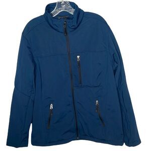 SwissTech Navy Blue Zip Up Jacket. Size Lg.